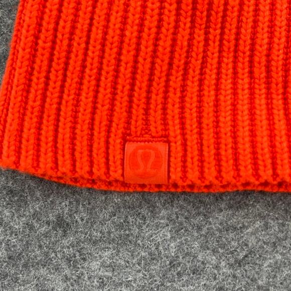 Lululemon Double Knit Sweater Hoodie Autumn Red Medium Large Cashmere - Picture 4 of 5